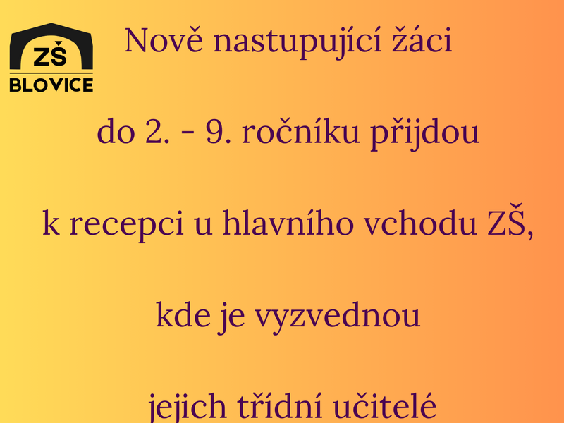 noví žáci